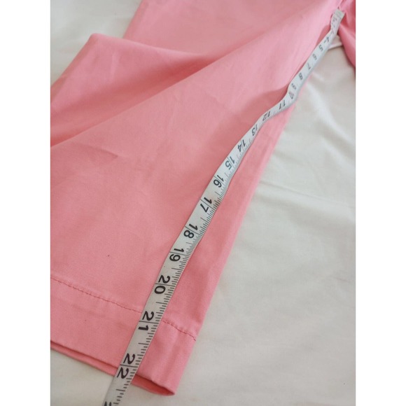 Talbots Size 14 Petite Womens Crop Pants Pink 100% Cotton High Rise - Picture 6 of 9